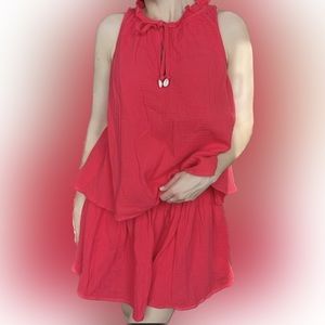 100% cotton 2 piece  Set shorts and top Small NWT